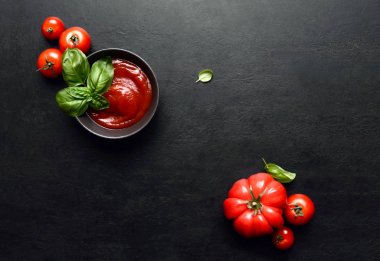 Domates sosu veya ketçap konsepti