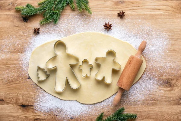 Famiglia concetto di cottura natalizia — Foto Stock