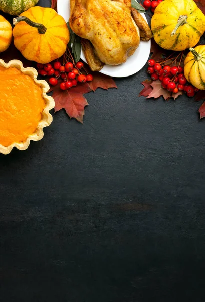 Thanksgiving Day fall background with copy space for a text — Stock Photo, Image