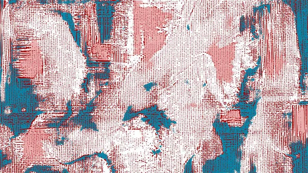 Груба Масляна Фарба Полотні Абстрактний Живопис Синя Коралова Текстура Гранжевий — стоковий вектор