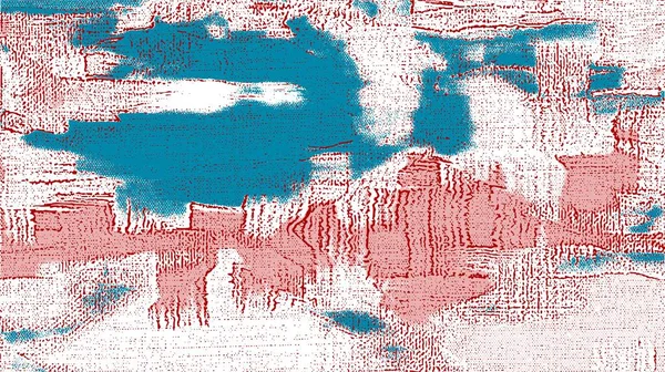 Грубые Акриловые Мазки Холсте Абстрактная Живопись Небо Облака Текстура Голубого — стоковый вектор