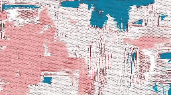 Hårda Akrylfärgstreck Duk Abstrakt Målning Himmel Moln Teal Blå Och — Stock vektor