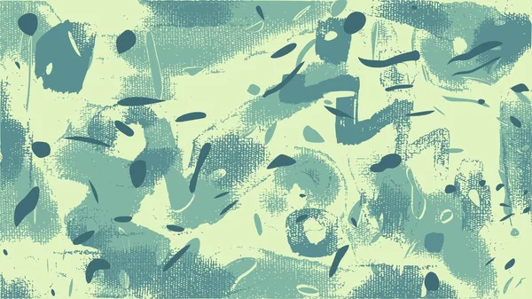 Artistieke Gespetterde Abstracte Achtergrond Groene Deeltjes Rimpelde Textuur Illusie Kromming — Stockvector