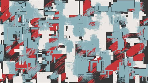 Fond Technologique Abstrait Coups Pinceau Sombres Artistiques Lignes Géométriques Texture — Image vectorielle