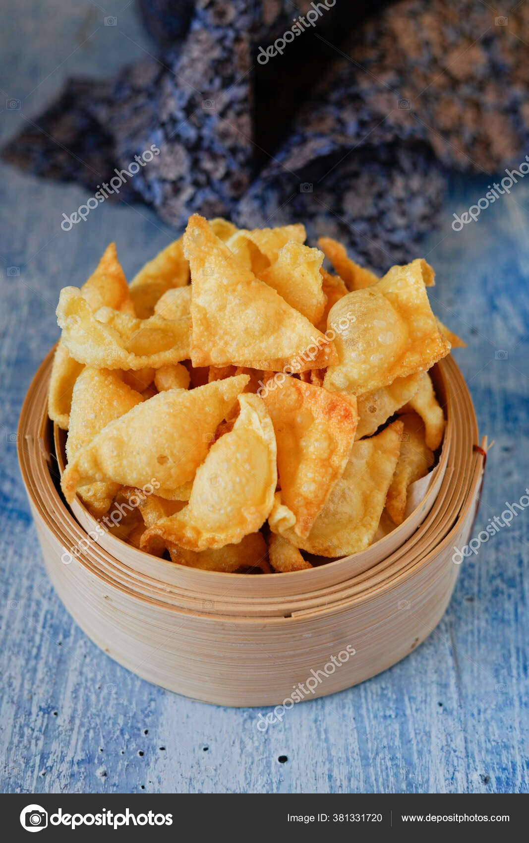 Pangsit Goreng Deep Fried Wonton Skin Stock Photo by ©ArisSetya 381331720