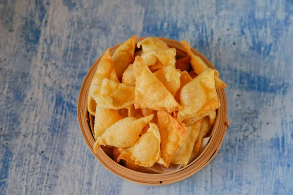 Pangsit Goreng Pelle Wonton Fritta — Foto Stock