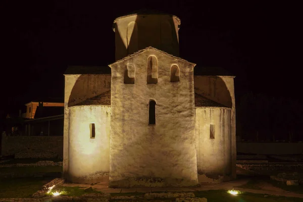 Archaeological Site Medieval Church Historic Town Nin Dalmatia Croatia — Stock Photo, Image