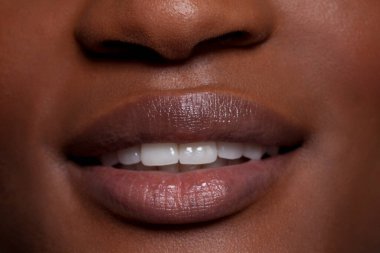 Close-up of female lips, studio shot 