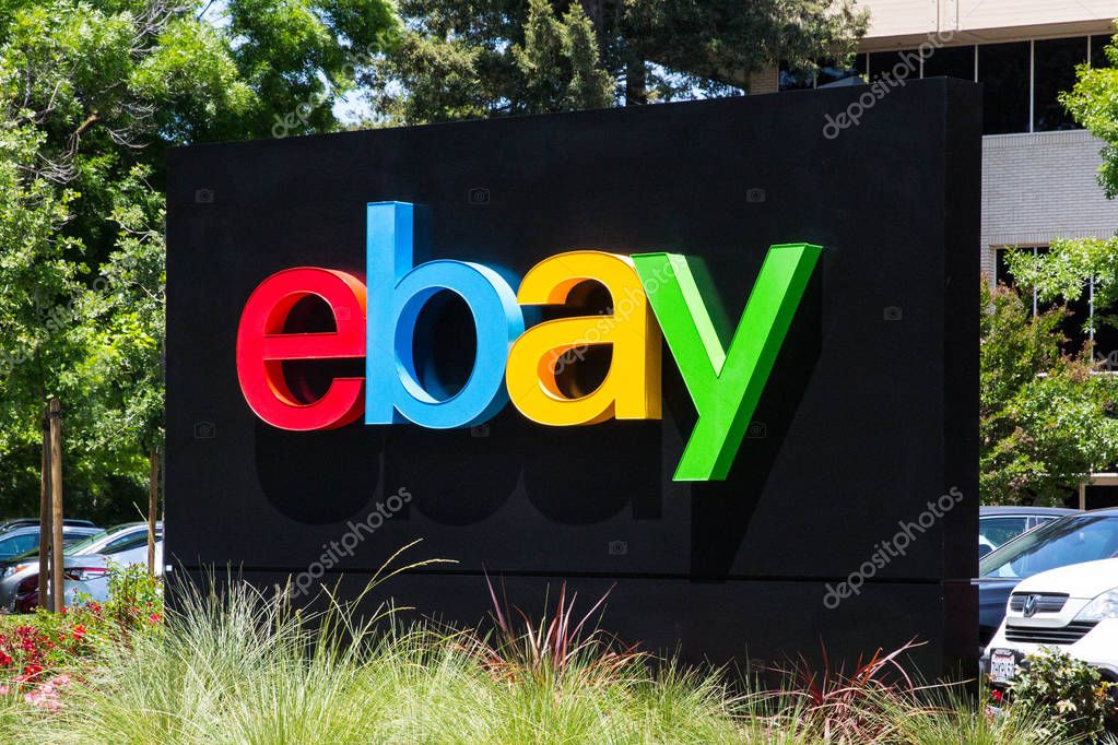 San Jose, California, USA - May 21, 2018: eBay's headquarters campus, Welcome center named Main Street. eBay Inc is a global e-commerce leader with  Marketplace, StubHub and Classifieds platforms
