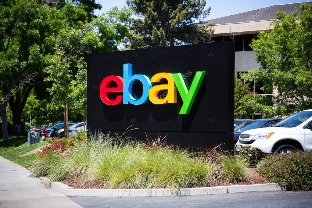 San Jose, California, USA - May 21, 2018: eBay's headquarters campus, Welcome center named Main Street. eBay Inc is a global e-commerce leader with  Marketplace, StubHub and Classifieds platforms