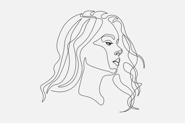 Continuous line, drawing of set faces and hairstyle, fashion concept, woman beauty minimalist,illustration pretty sexy. for t-shirt, slogan design print graphics style