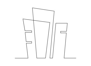 Ev, bina, konut konsepti, logo, sembol, inşaat, basit illüstrasyon aralıksız çizimleri.