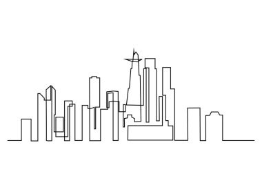 Ev, bina, konut konsepti, logo, sembol, inşaat, basit illüstrasyon aralıksız çizimleri.