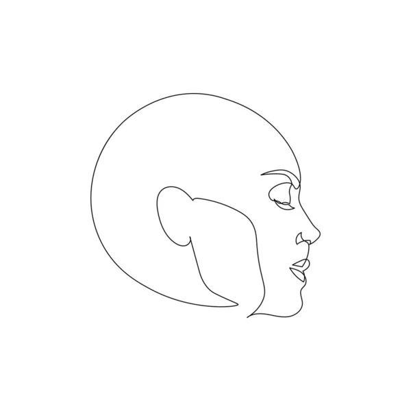 Continuous line, drawing of set faces and hairstyle, fashion concept, woman beauty minimalist, illustration pretty sexy. for t-shirt, slogan design print graphics style