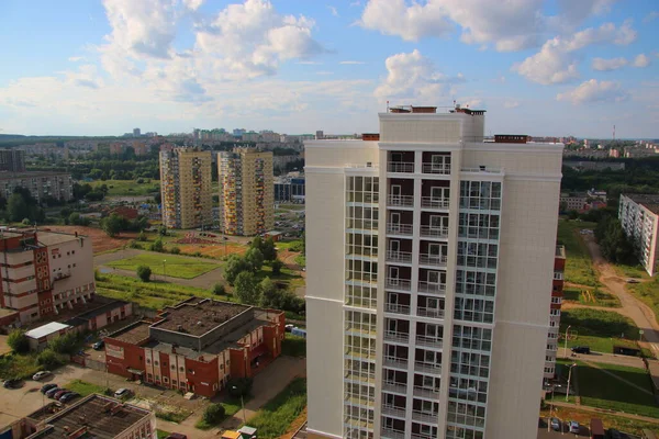 Ciudad Desde Arriba Edificios Calles — Foto de Stock