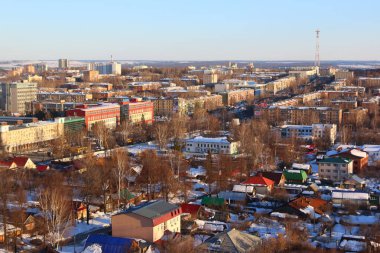 Şehir bloklarının hava görüntüsü