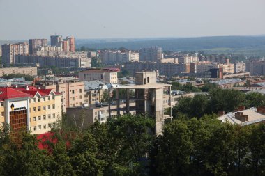 Şehir bölgelerinin üst görünümü