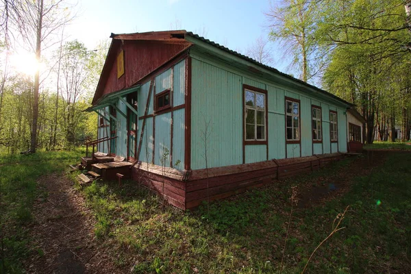 Edificio Territorio Abandonados Del Campamento Niños —  Fotos de Stock