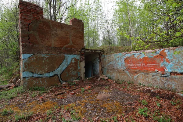 Rovine Militari Abbandonate Nella Foresta — Foto Stock