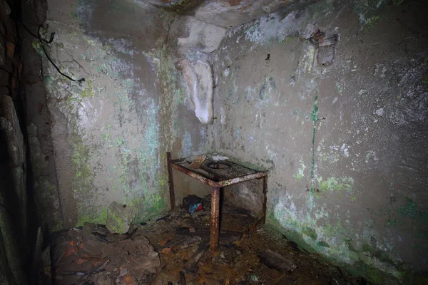 Ruines Militaires Abandonnées Dans Forêt — Photo