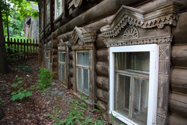 Window Frames Wooden Houses — Stock Photo, Image