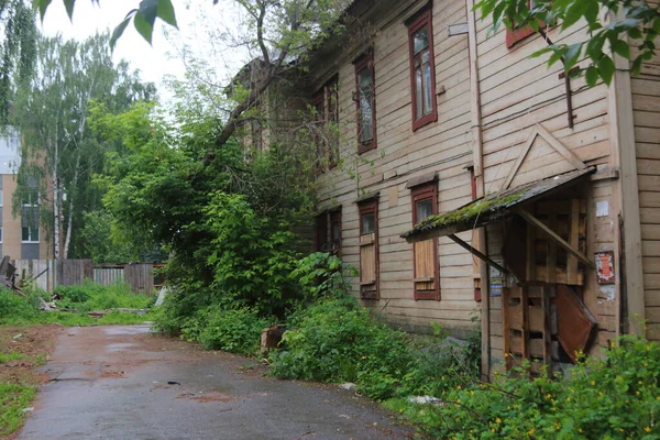 Kozijnen Houten Huizen — Stockfoto