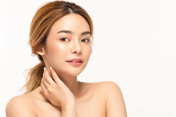 Bellezza Donne Asiatiche Ritratto Viso Con Cura Della Pelle Sana — Foto Stock