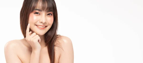 Szépség Ázsiai Nők Portré Arc Bőrápolás Egészséges Bőr — Stock Fotó