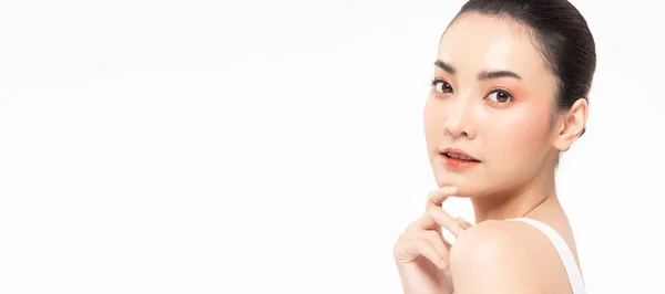 Szépség Ázsiai Nők Portré Arc Bőrápolás Egészséges Bőr — Stock Fotó