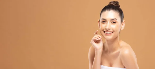 Bellezza Donne Asiatiche Ritratto Viso Con Cura Della Pelle Sana — Foto Stock