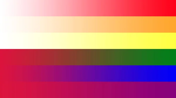 Flag of Poland merged partially with the Rainbow flag (LGBT movement)