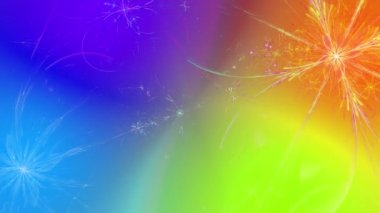 Psikedelik büyüleyici renk soyut fraktal arkaplan değişimi karmaşık değişen dalgalı uzay çiçekleri parlak renklerde.