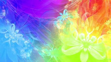 Psikedelik büyüleyici renk soyut fraktal arkaplan değişimi karmaşık değişen dalgalı uzay çiçekleri parlak renklerde.