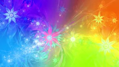 Psikedelik büyüleyici renk soyut fraktal arkaplan değişimi karmaşık değişen dalgalı uzay çiçekleri parlak renklerde.