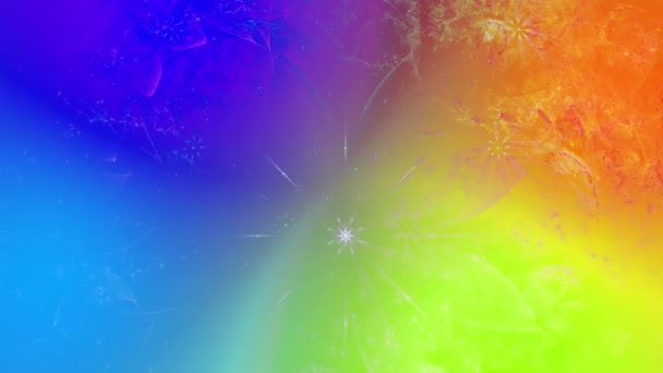 Psychedelická Hypnotizující Barva Měnící Abstraktní Fraktním Pozadím Spletitými Měnícími Vlnitými — Stock video