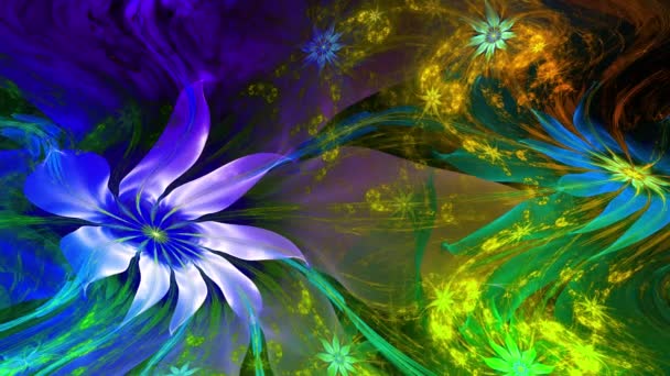Psychedelische Wellige Und Wellenförmige Hypnotisierende Farbwechsel Abstrakten Fraktalen Hintergrund Mit — Stockvideo