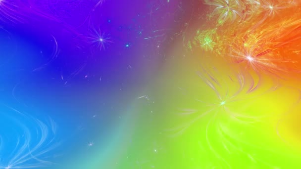 Regenbogenfarbe Ändert Abstrakten Fraktalen Hintergrund Mit Komplizierten Miteinander Verbundenen Psychedelischen — Stockvideo