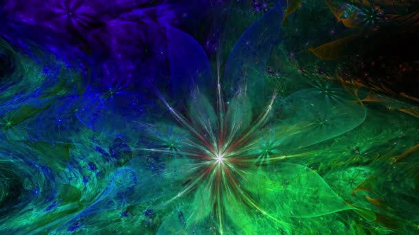 Psychedelische Golvende Kabbelende Betoverende Kleur Veranderende Abstracte Fractal Achtergrond Met — Stockvideo