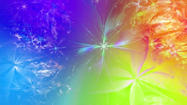 Psychedelische Betoverende Kleur Veranderende Abstracte Fractal Achtergrond Met Ingewikkelde Veranderende — Stockvideo