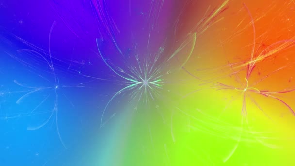 Psychedelische Betoverende Kleur Veranderende Abstracte Fractal Achtergrond Met Ingewikkelde Veranderende — Stockvideo