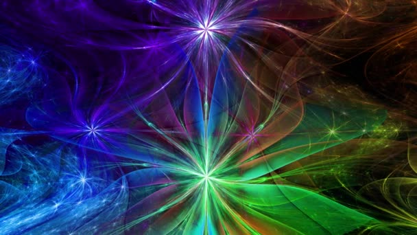 Psychedelic Wavy Rippling Mesmerizing Color Changing Abstract Fractal Background Intricate — Stock Video