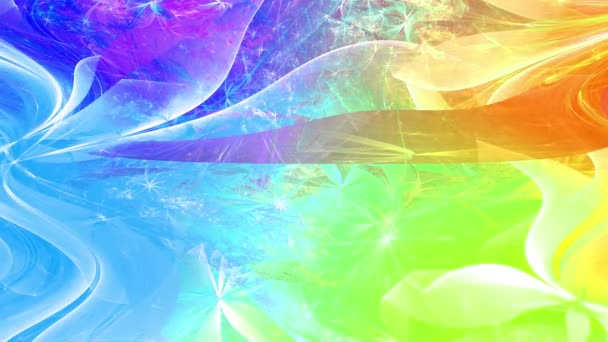 Color Del Arco Iris Que Cambia Fondo Fractal Abstracto Con — Vídeos de Stock