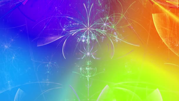 Psychedelische Hypnotisierende Farbwechsel Abstrakten Fraktalen Hintergrund Mit Komplizierten Wechselnden Welligen — Stockvideo