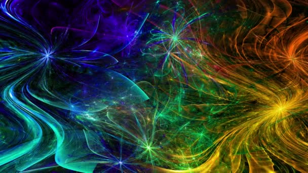 Psychedelic Wavy Rippling Mesmerizing Color Changing Abstract Fractal Background Intricate — Stock Video