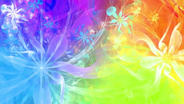 Психоделический Завораживающий Цвет Меняющий Абстрактный Фрактальный Фон Сложными Изменяющимися Волнистыми — стоковое видео