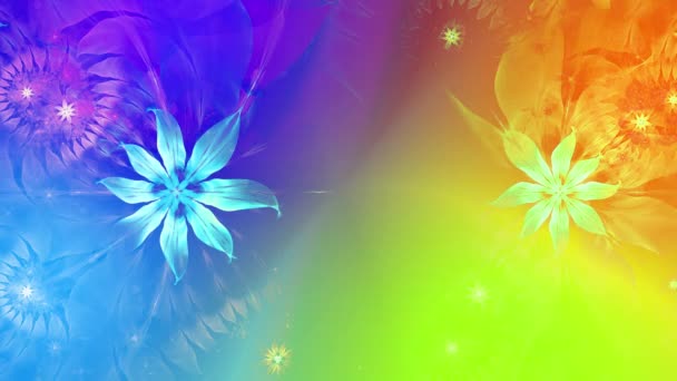 Psychedelic Mesmerizing Color Changing Abstract Fractal Background Intricate Changing Wavy — Stock Video