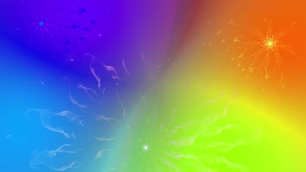 Psykedeliska Fascinerande Färg Förändras Abstrakt Fraktal Bakgrund Med Intrikata Förändras — Stockvideo