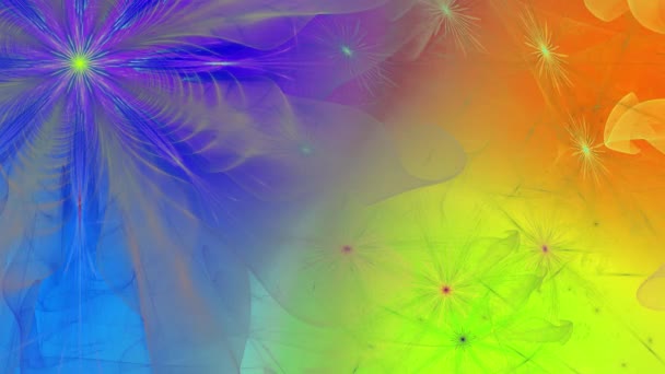 Psychedelická Hypnotizující Barva Měnící Abstraktní Fraktním Pozadím Spletitými Měnícími Vlnitými — Stock video