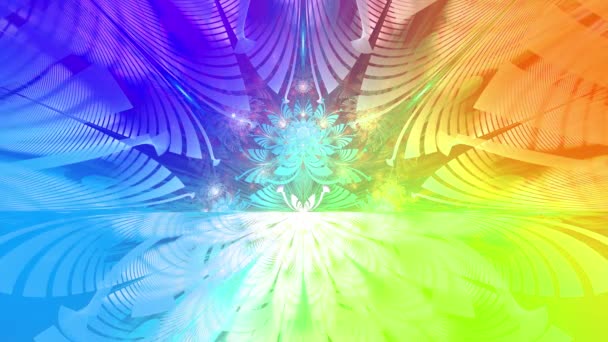 Psychedelic Mesmerizing Color Changing Abstract Fractal Background Intricate Changing Wavy — Stock Video