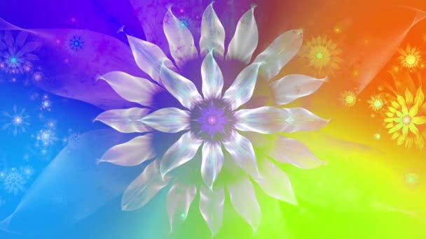 Psychedelische Hypnotisierende Farbwechsel Abstrakten Fraktalen Hintergrund Mit Komplizierten Wechselnden Welligen — Stockvideo